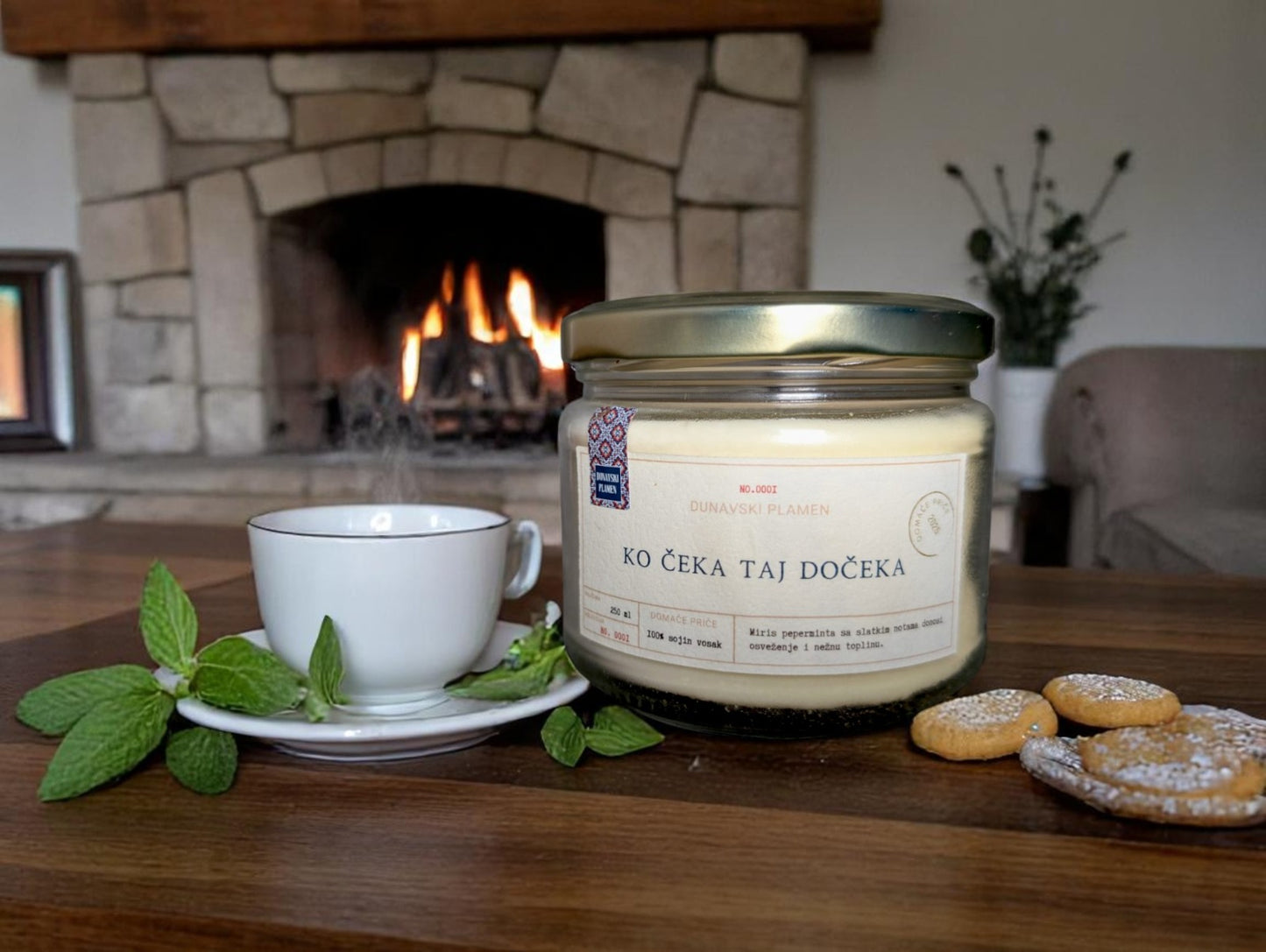 KO ČEKA, TAJ DOČEKA – SOJINA SVEĆA SA MIRISOM PEPERMINTA